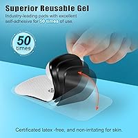 Vista 8 de Unidad TENS Inalámbrica - 6 Modos 19 Intensidades con Pantalla, Dispositivo TENS Portátil - Estimulador Muscular TENS para Alivio del Dolor