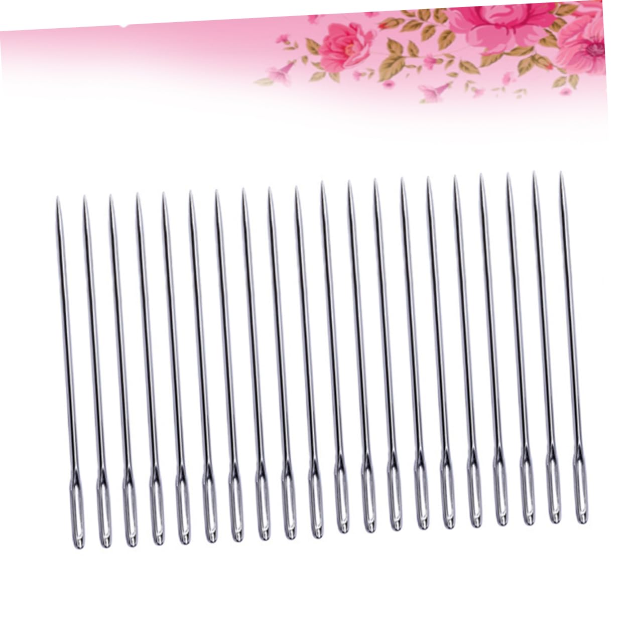 Tofficu 100pièces Aiguilles à Coudre Rondes à Bout Gros Trou pour Couture Tricotage et Broderie
