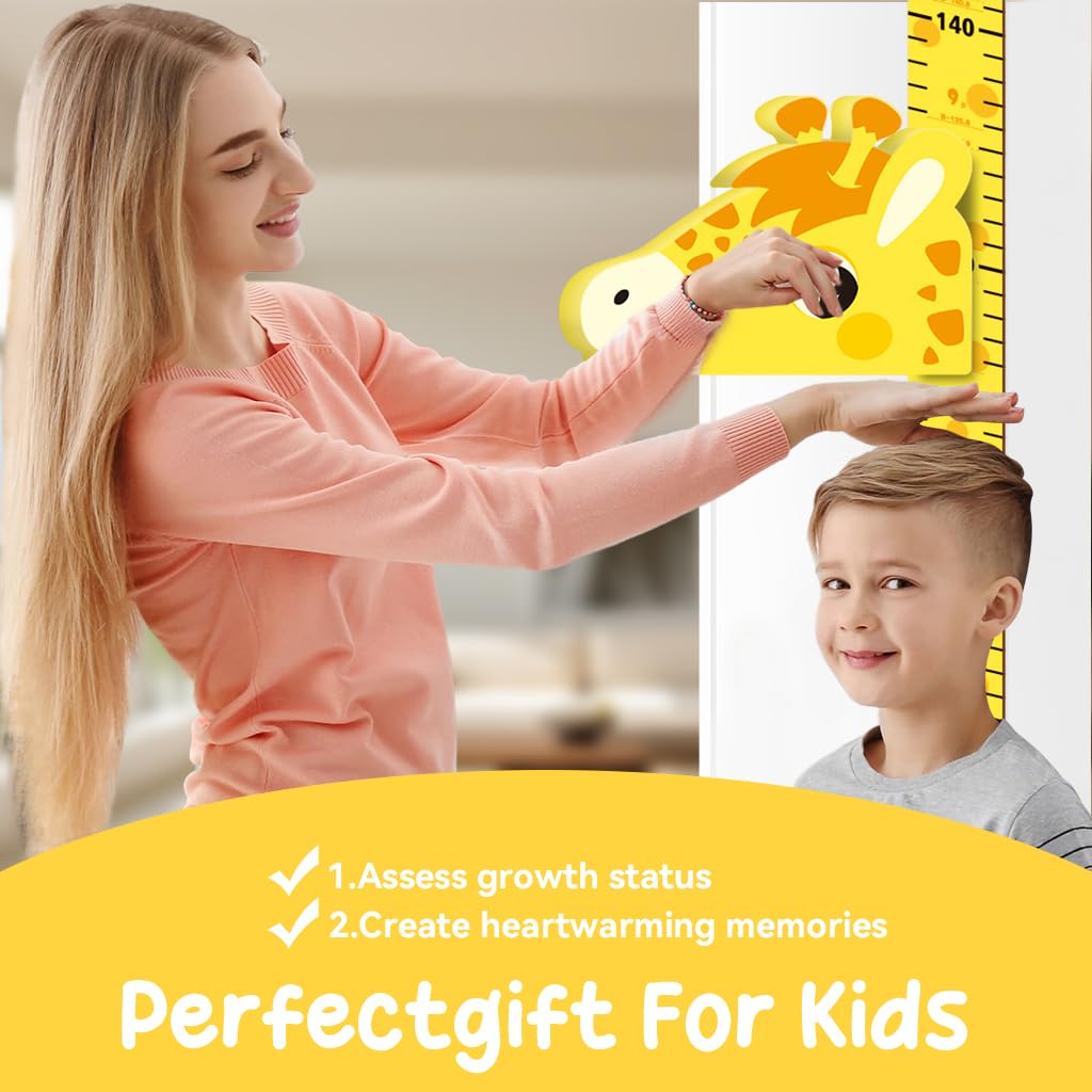 PATPAT® Height Growth Chart for Kids Room 70-180cm Height Ruler with Magnetic Cartoon Giraffe Marker Height Growth Chart Kids Room Decor - Image 7 thumbnail
