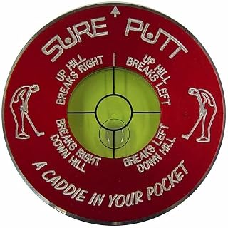 Sure Putt Pro - Golf Putting Aid & Green Reader - Red - Golf Training Aid - Learn to Read Greens & Lower Your Scores - Golf Gift
