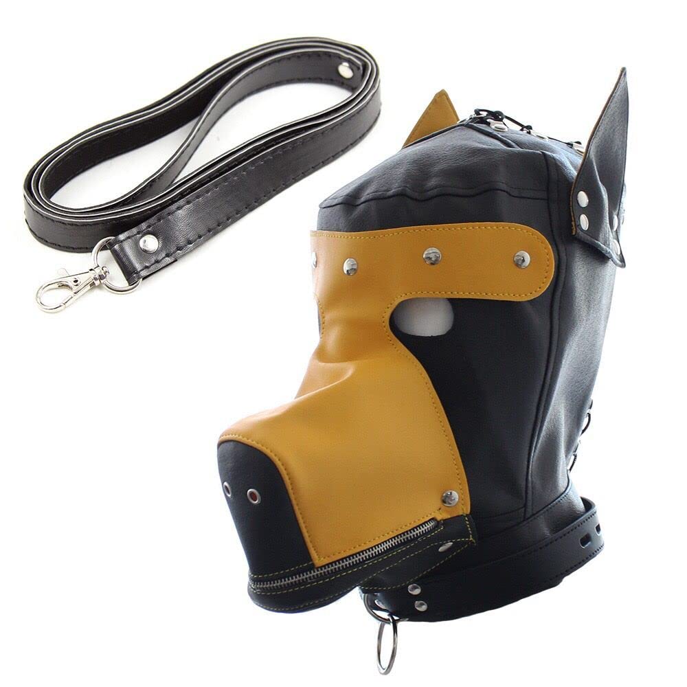 Miyabitors cosplay mask Cosplay Dog Bondage Sexy Cosplay Costume Full Head Mask Puppy Detachable Toy Mask