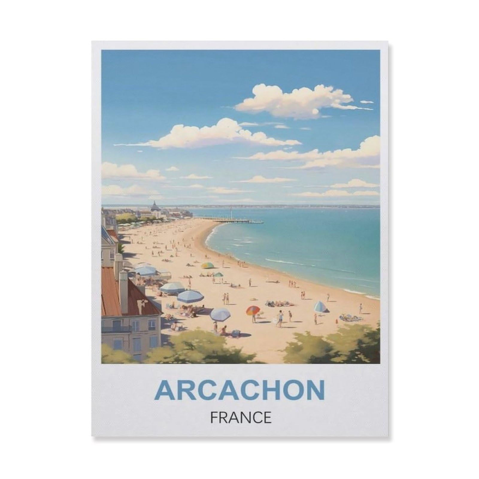 Vintage Art Metal Signs Funny Sign，Arcachon France(30x40cm）