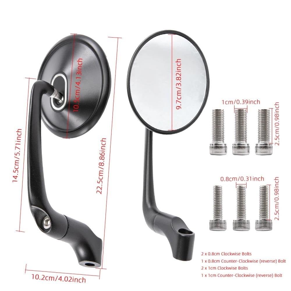 per Silver Wing per Jazz per Reflex per Forza/Sh/PS ECC Cruiser Dirt Bike Moto Retrovisore Specchietti Retrovisori Specchietto Laterale Specchietti Laterali