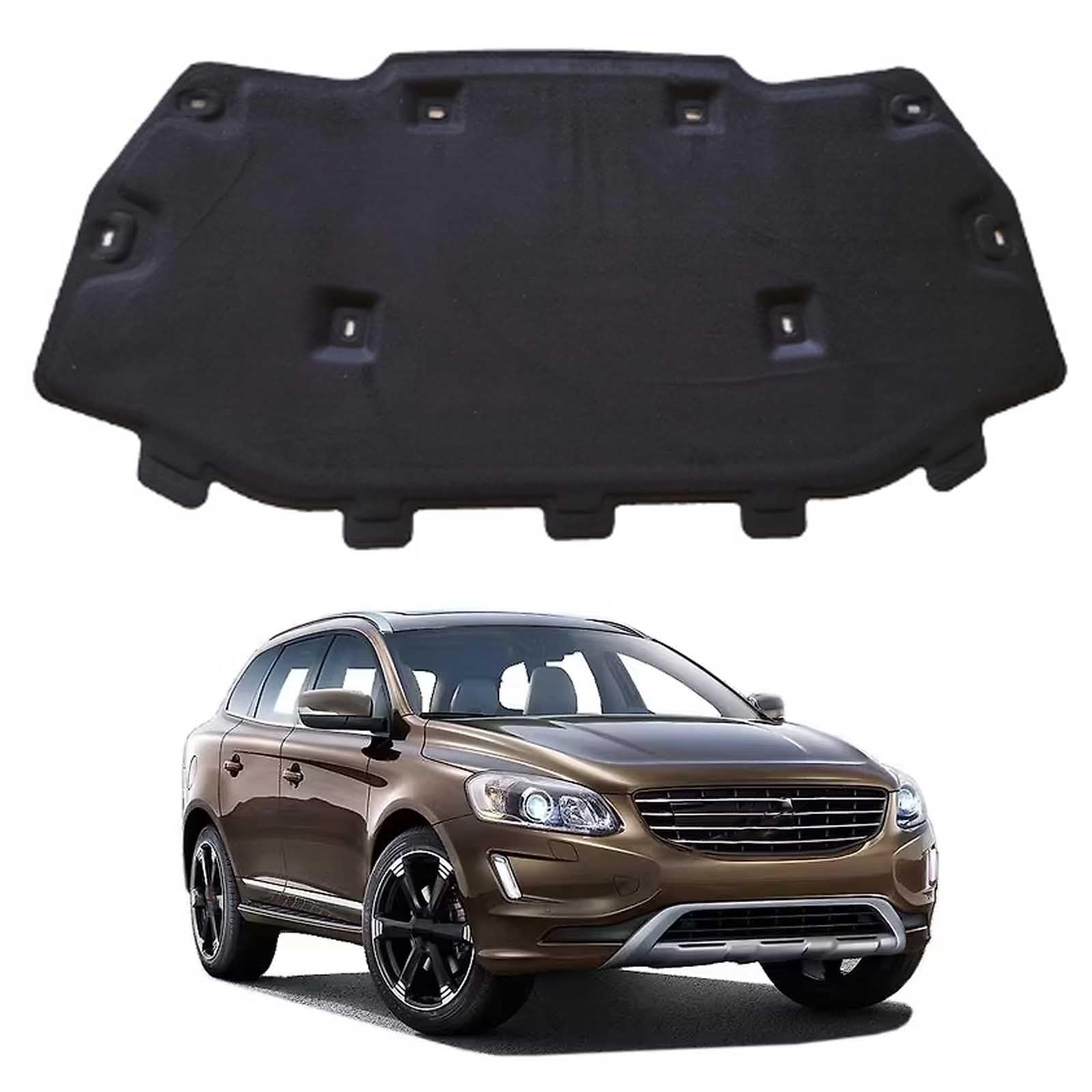 Papep Normal Heat Shield & Soundproof Cotton For Volvo Xc60 2015-2017 Oe: 31402485, Bonnet Engine Insulation Mat, Noise Reduction Thermal Liner Cover For Car Hood
