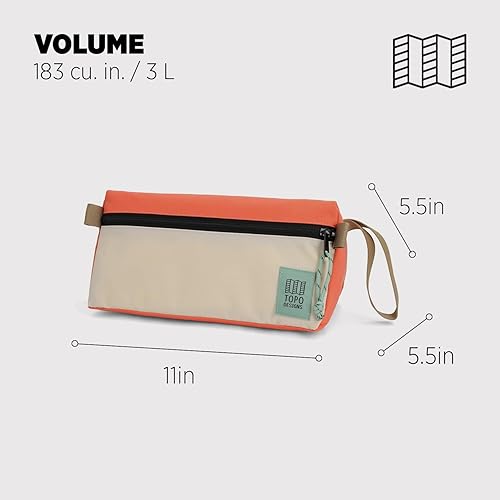 Miniatura 3 de Topo Designs Kit Dopp - Bolsa de viaje para artículos esenciales de cuidado personal, forma autoportante, totalmente forrada, nylon reciclado