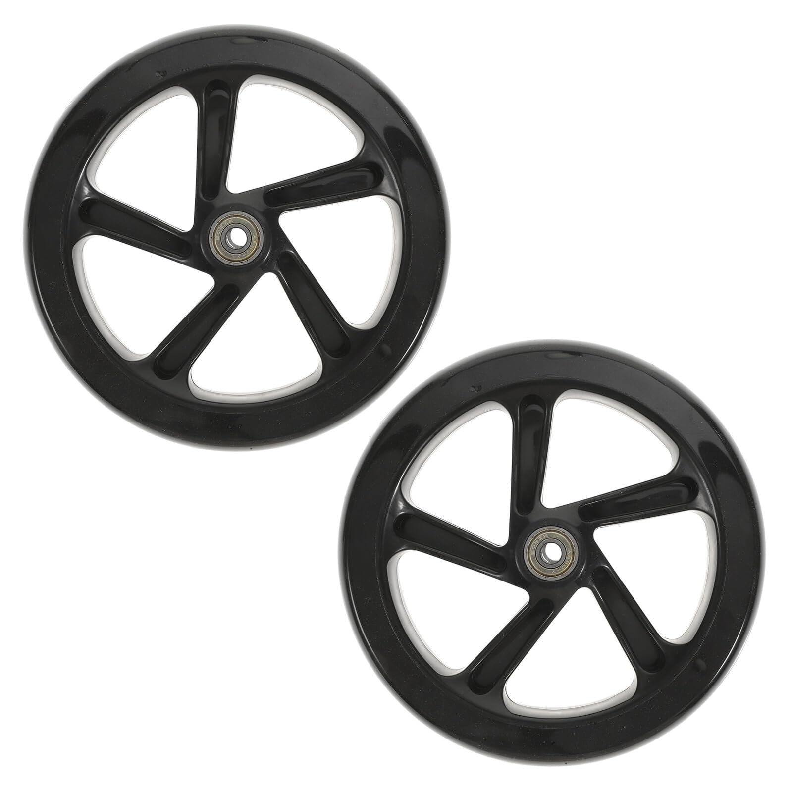 ABOOFAN 2 pièces Roues de Scooter Haute Élasticité PU avec Roulements Résistantes à Usure Remplacement pour Trottinette Compatibles Surfaces Urbaines Légères et Durables Lot
