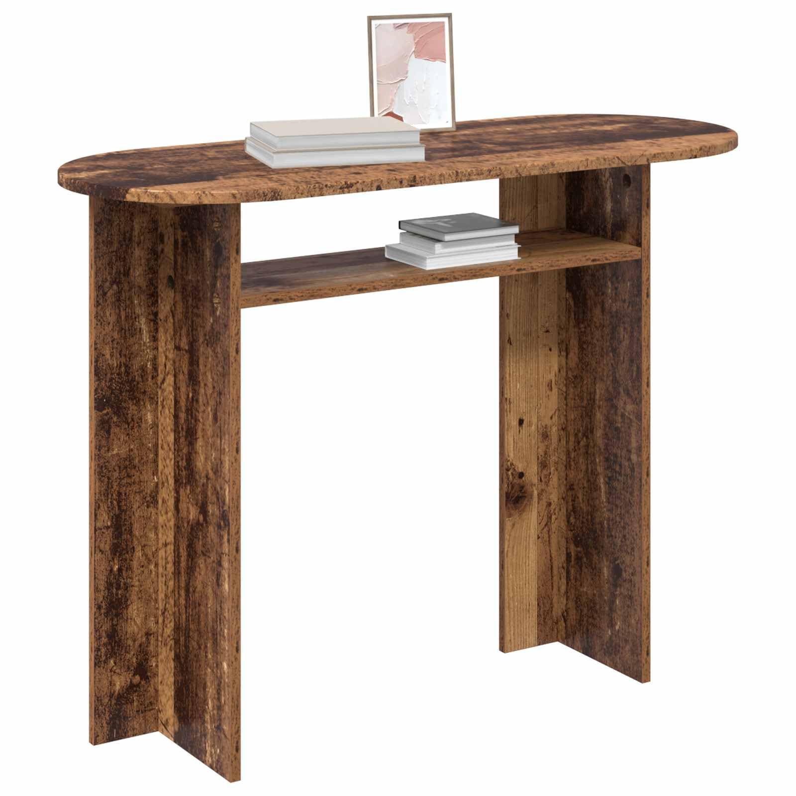 Tavolo consolle in legno anticato, 100 x 39,5 x 75 cm, da parete, per corridoio, credenza, salvaspazio, per corridoio, soggiorno, ingresso
