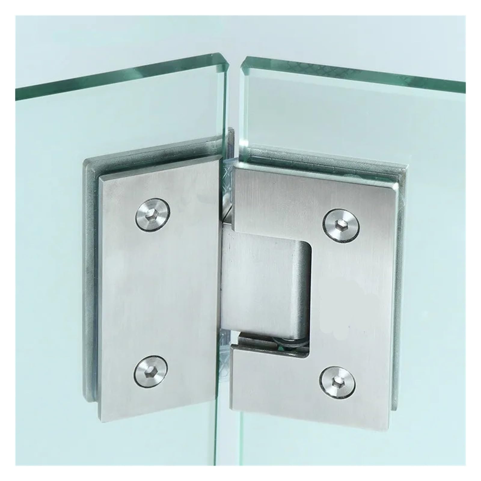 Bisagras para mamparas de ducha Bisagra de acero inoxidable con vidrio cepillado 135 grados, herrajes for puertas ducha y baño, for muebles bisagras