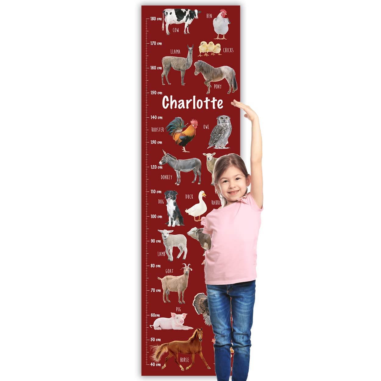 Personalised Kids Height Charts (Farm Animals) — image 1