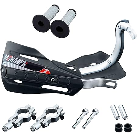 MCHMFG Universal Dirt Bike Handguards with Grips - Motorcycle Hand Guard for ATV Quard - Pit Bike Motorcross Racing Kit Black