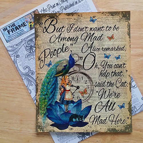 Home Decor Alice in Wonderland, Peacock Illustration, Art Print on Antique Dictionary Book Page Published in 1889, Unique Gift, Wall art steampunk buy now online Home Decor Alice in Wonderland, Peacock Illustration, Art Print on Antique Dictionary Book Page Published in 1889, Unique Gift, Wall art steampunk buy now online