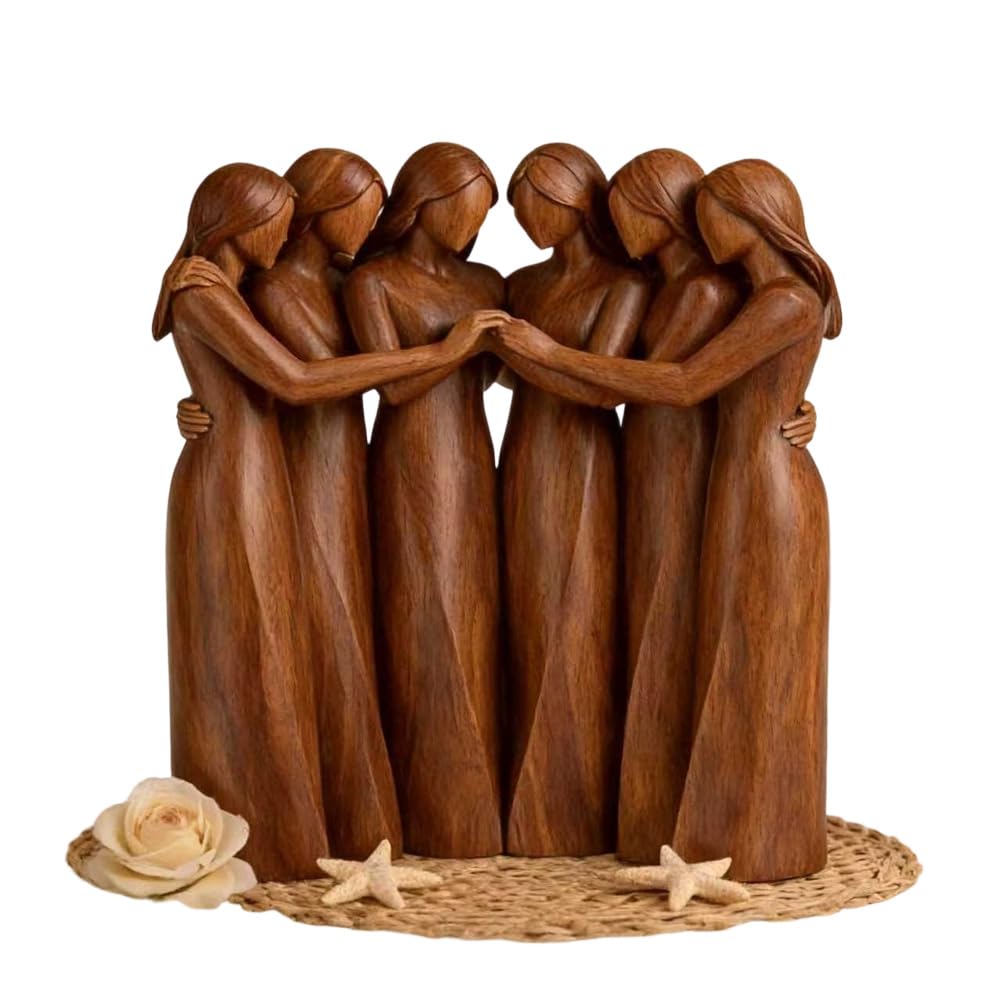 IJSDNVJNDX Sculpture Hand-Painted Resin Figurines Statue, Friendship Resin Figurine Desktop Ornament of 6