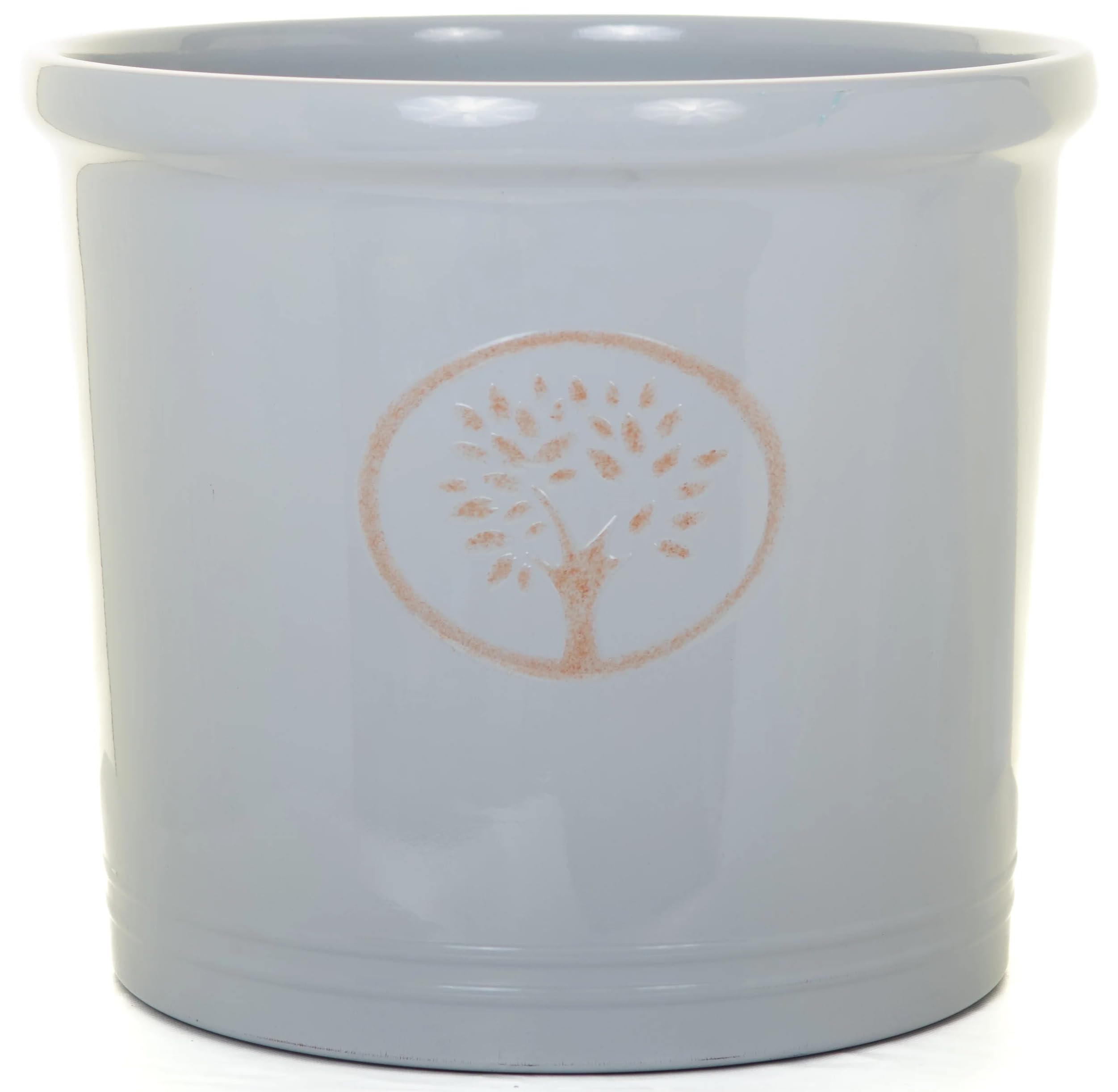 Muddy Hands Woodland Crest Planter – Large Lightweight Garden Plant Pot | Frost Proof & UV Resistant | Indoor & Outdoor Planter (Grey, 55 Litre)