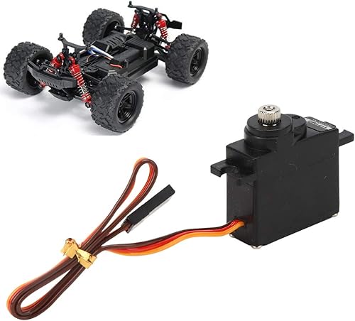 Miniatura 8 de AUNMAS JX PDI-1171MG Servo, Micro Metal Gear Motor Servo Upgrade Parts for RC Robot Car Helicopter Airplane (Black)