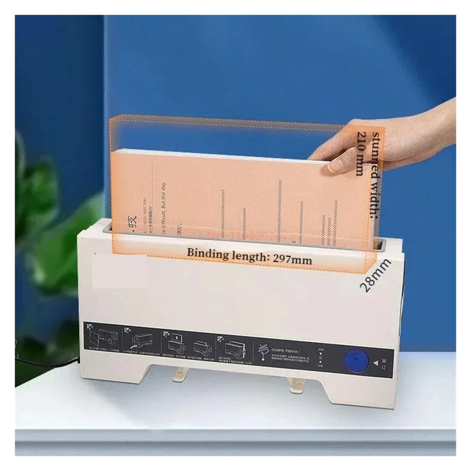 Macchina rilegatrice per libri, Copertura Adesiva Automatica Piccola Per Ufficio Domestico, Formato A4, Termofusibile Da 4 Mm, Per La Finitura Dei Documenti relazioni