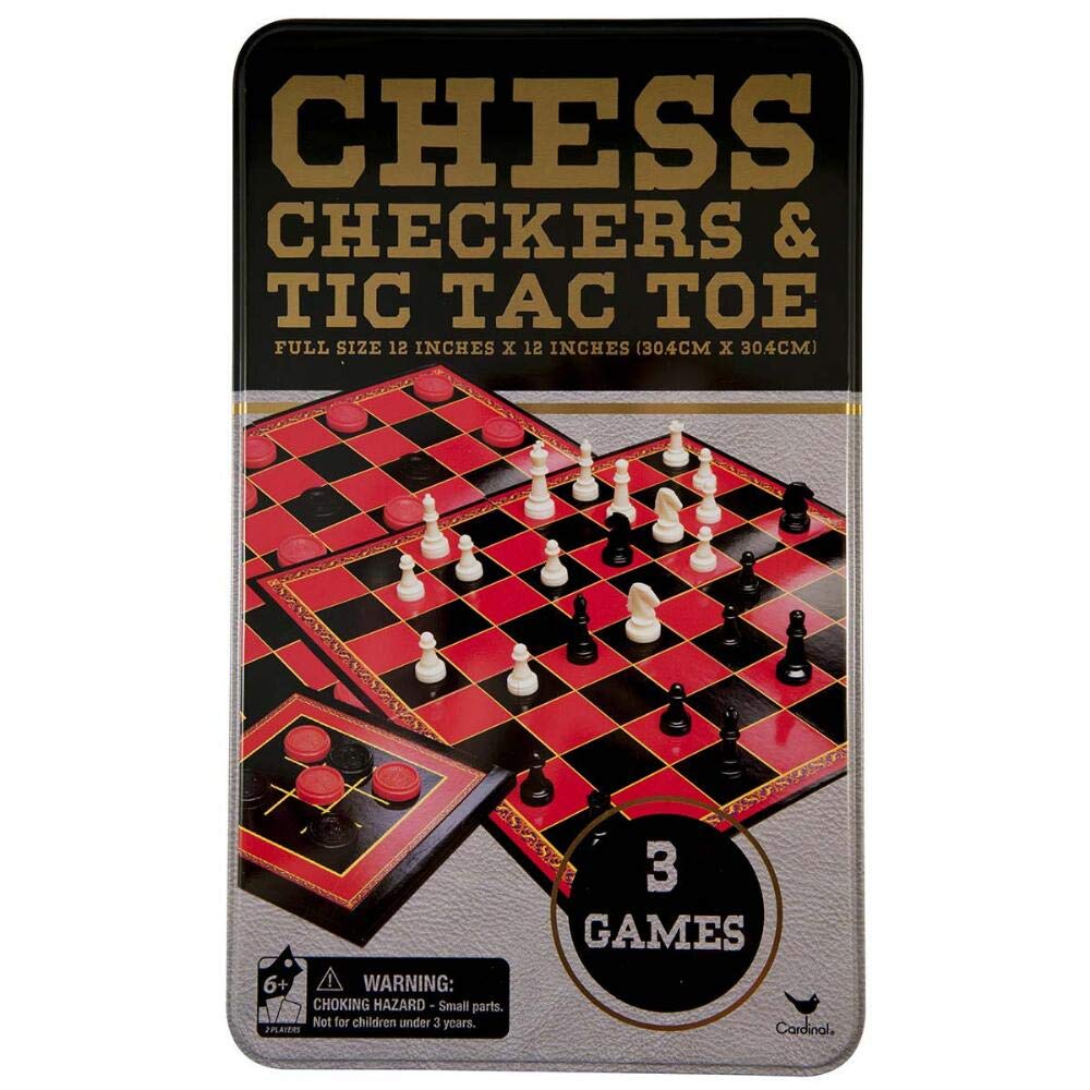 Amazon.com: Cardinal > Checkers, Chess & Tic-Tac-Toe Tin Box Game