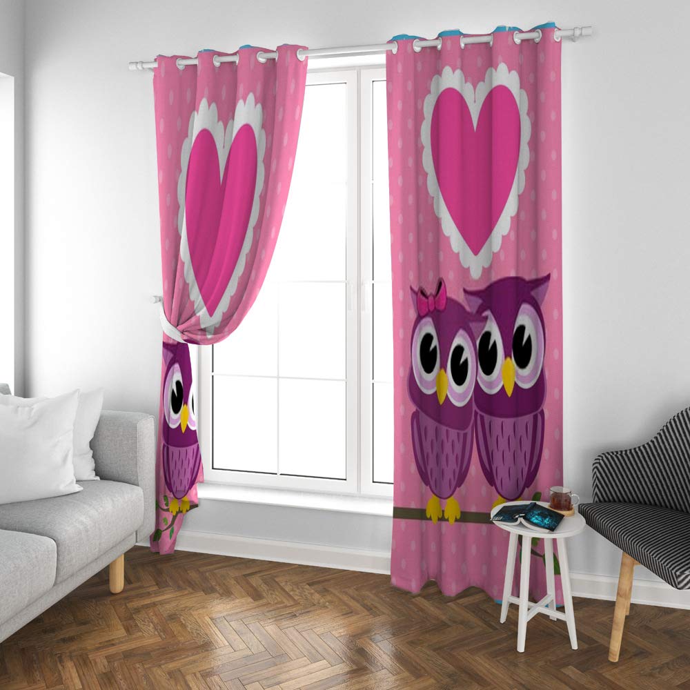 Rideaux occultants chouettes Chehongg en polyester Couleur 1 84X55