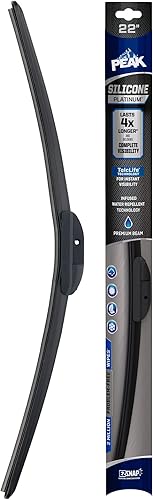 Miniatura 8 de PEAK Silicone Platinum - Limpiaparabrisas delantero de 24 pulgadas, limpiaparabrisas de repuesto con conector universal, paquete de 1 unidad