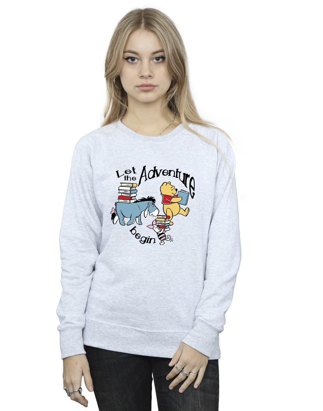 Absolute Cult Women's Sport Grey Disney Winnie The Pooh Let The Adventure Begin Sweatshirt XXX-Large
