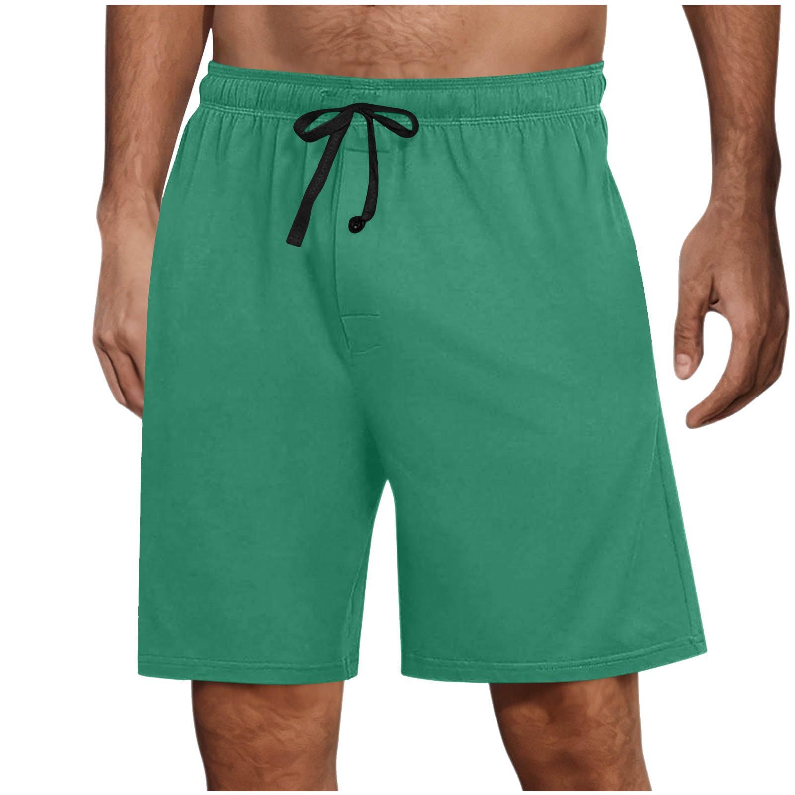 Shorts Herren Sommer Kurze Hosen Einfarbig Casual Outdoorshorts Chino Shorts Herrenshorts mit Kordelzug Kurz Schlafhose Elastische Taille Freizeitshorts Männer Sommershorts Armeegrün 3XL