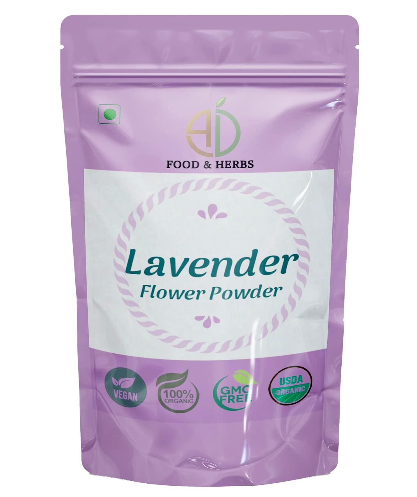 A D Food & Herbs Organic Lavender Flower Powder Aromatic Edible for Homemade Lattes, Tea Blends, Bath Salts, Gifts, Crafts (250 Gms)