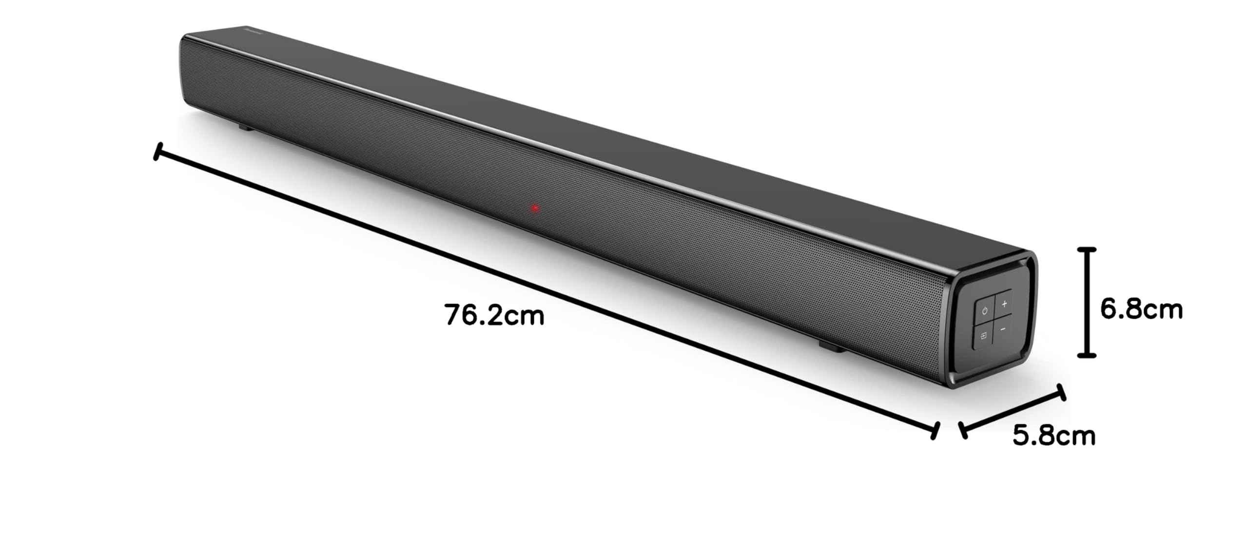 Panasonic Sc-Htb100 Soundbar 2.0 Canali, Hdmi, Usb, Montabile A Parete, 45 Watt, Bluetooth, Suono Potente, Ideale Per Tv, Nero, 76.2 x 5.8 x 6.8 cm
