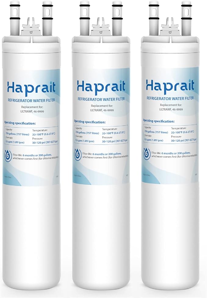 HP005 Replacement for Frigidaire ULTRAWF, Pure Source Ultra, Kenmore 9999, 469999, 46-9999, A0094E28261 Water and Ice, Height 11 inches, 3 Count