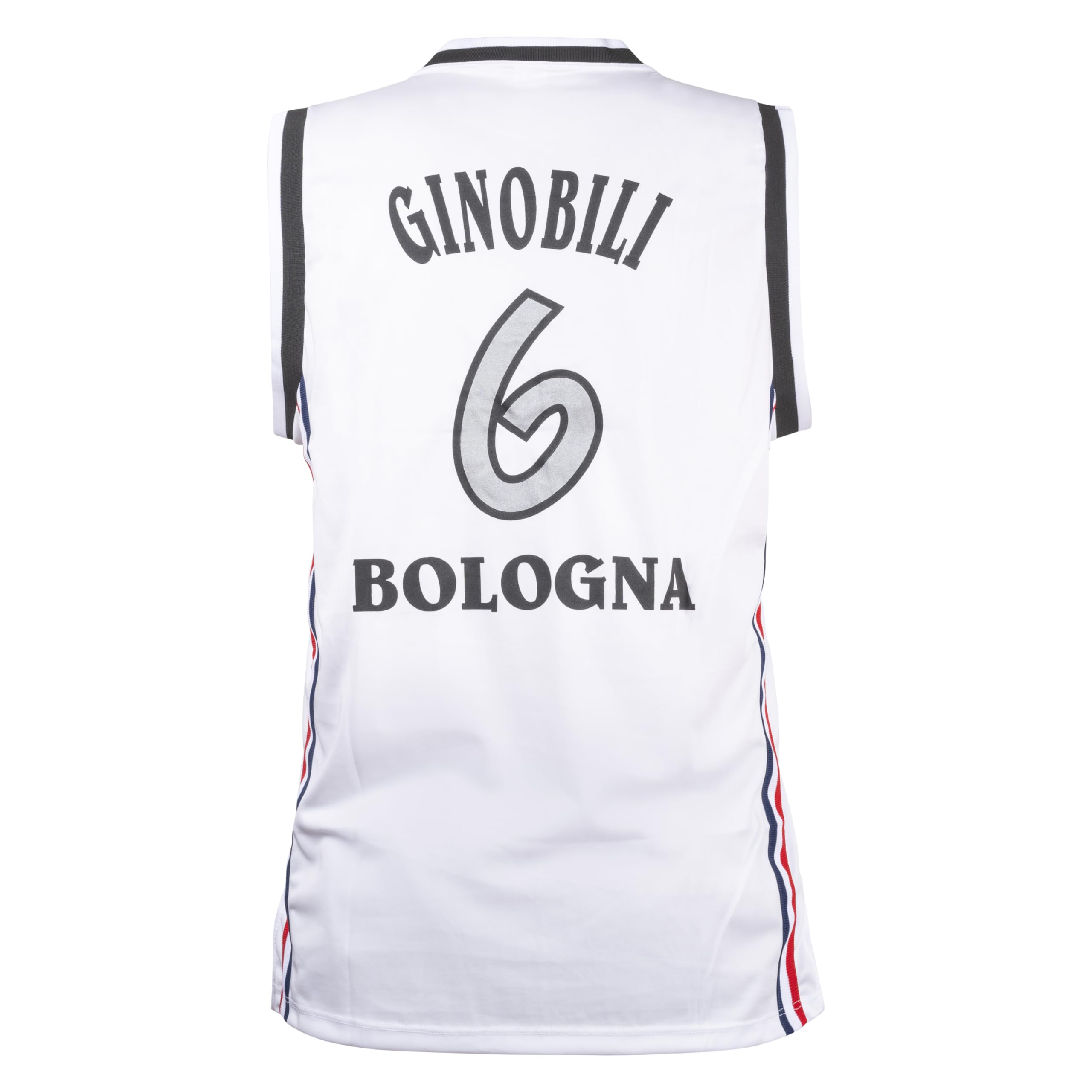 Manu Ginobili 6 Bologna Basketball White Top Sleeveless Retro Sport Vintage XXL