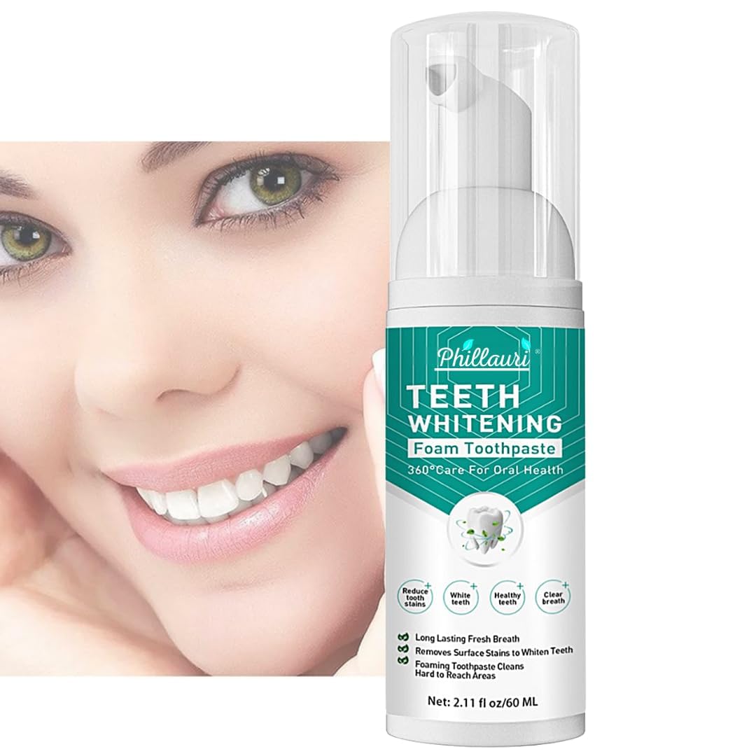 Phillauri Whitens Teeth Teeth Lightening Foam To Remove Yellow Stains, Tobacoo, Tartar And Tobacco Stains 60Millilitre