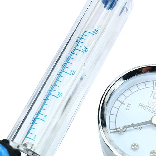 Miniatura 4 de Regulador de argón con caudalímetro Soldador TIG Soldadura MIG Regulador de CO2 de 0 a 25 L/MIN - 0 a 25 MPA Manómetro CGA580 Conexión de entrada