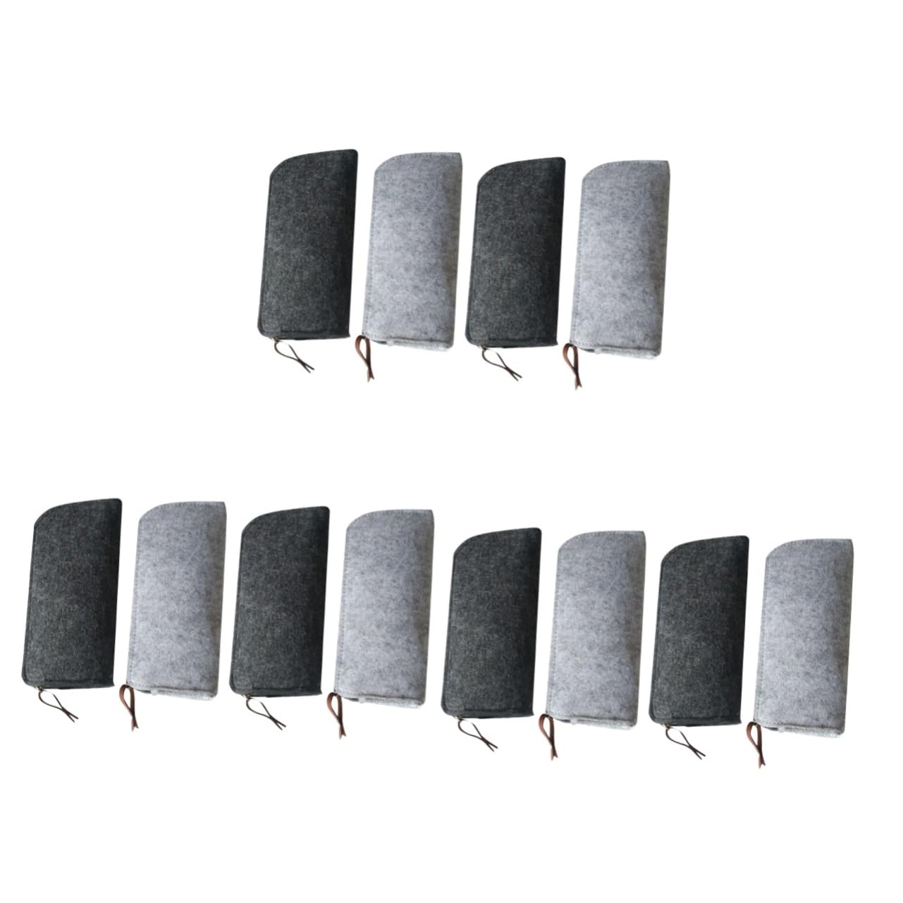 STOBOK 12pezzi Astuccio Portamatite Chiari Scuri Organizer Multifunzionale Per Cancelleria e Cosmetici Design Chic e Resistente Facile