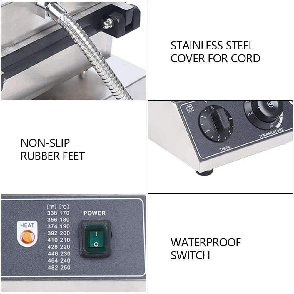 Mini Pancake Machine Maker, 25PCS 1.8inch Commercial Dutch Pancake Baker 1850W Double Heating Nonstick Electric Dorayaki Griddle Poffertjes Machine for Restaurants, Snack Bars