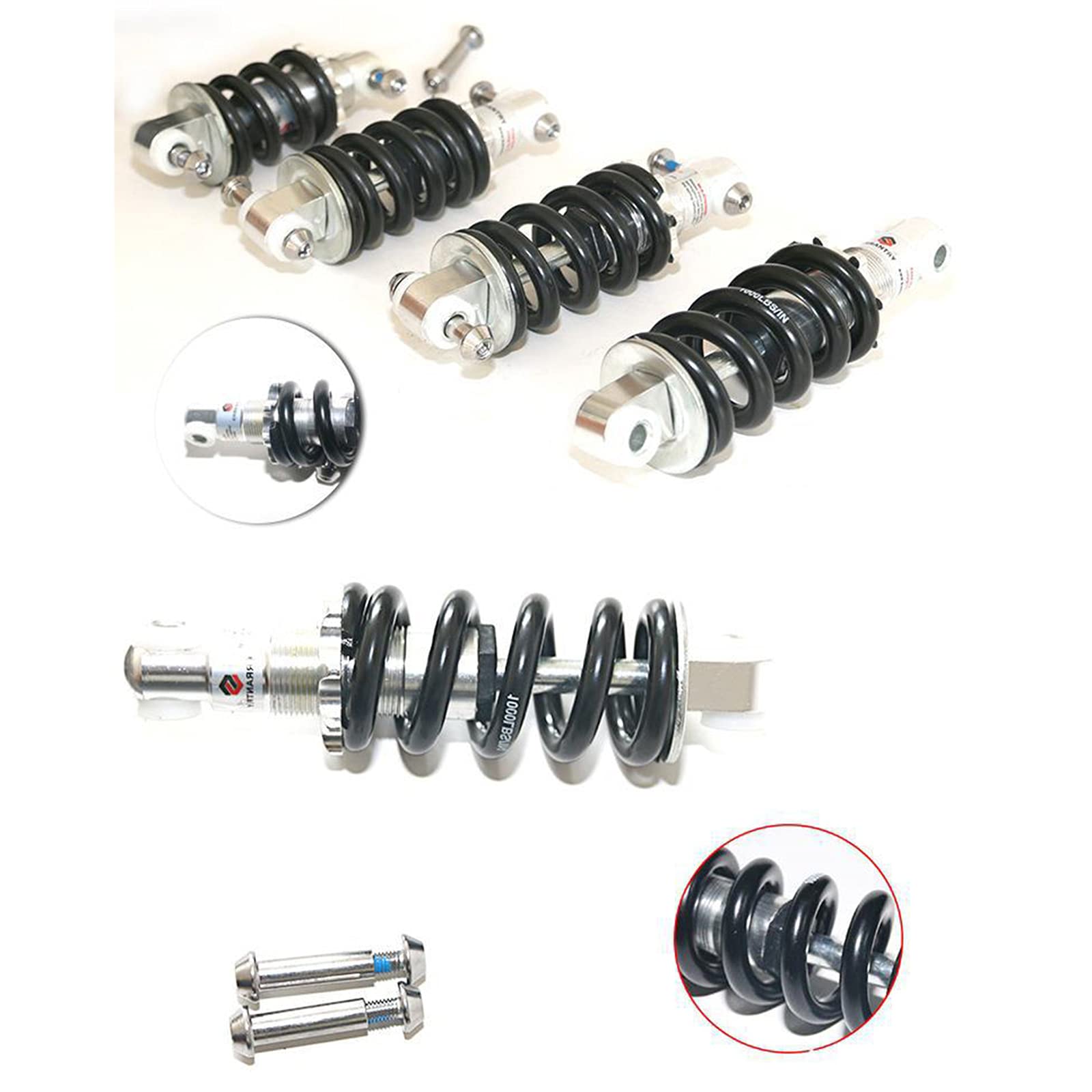 135mm MTB Federabsorber, Mountainbike Shock Spring Faltbare Fahrradteile Gelten für Elektrofahrräder Mountain Wheel Chair Bike Damper