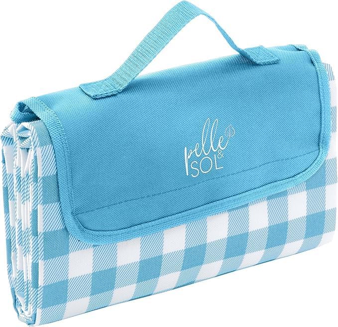 Picnic Blanket Waterproof, 200x140CM Foldable Picnic Mat - Outdoor Beach Blanket - Slip Resistant w/Carrying Handle - Sandproof & Washable Beach Mat for Garden, Hiking, Camping