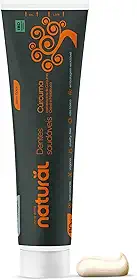 ORGÂNICO NATURAL Creme Dental Natural com Extratos de Cravo, Cúrcuma e Melaleuca - Pasta de Dentes Sem Flúor e Químicas Desnecessárias - Frescor Prolongado - Vegano - 80g