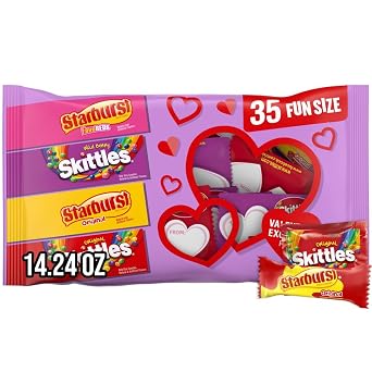 Skittles & Starburst Fun Size Candy, Nut Free, Pack of 35