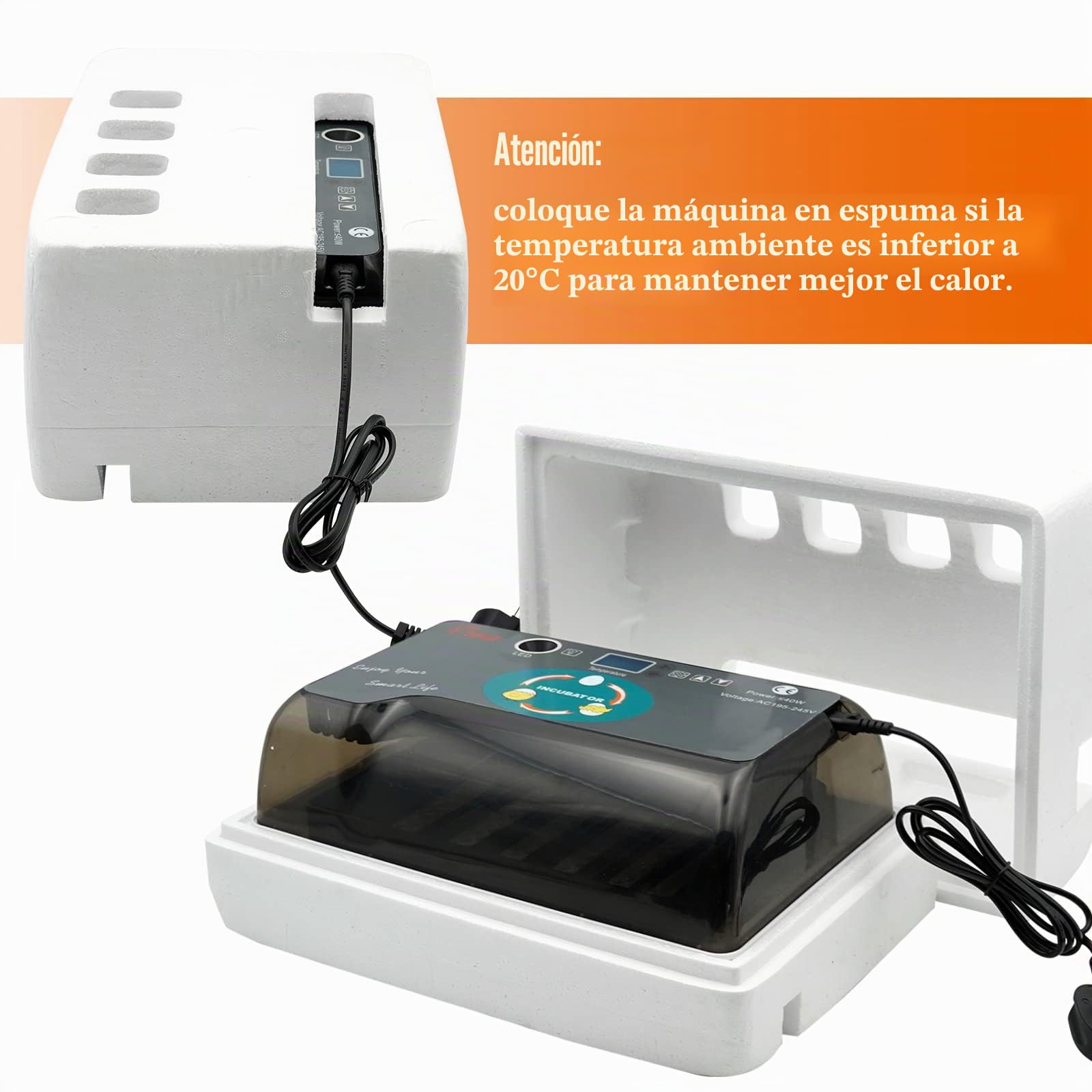 Incubadoras de Huevos para Incubar Huevos, Incubadora de 12 Huevos con Volteo Automático de Huevos y Control de Humedad, Incubadora de Huevos para Incubar Huevos de Pollito, Pato, Codorniz, Ganso
