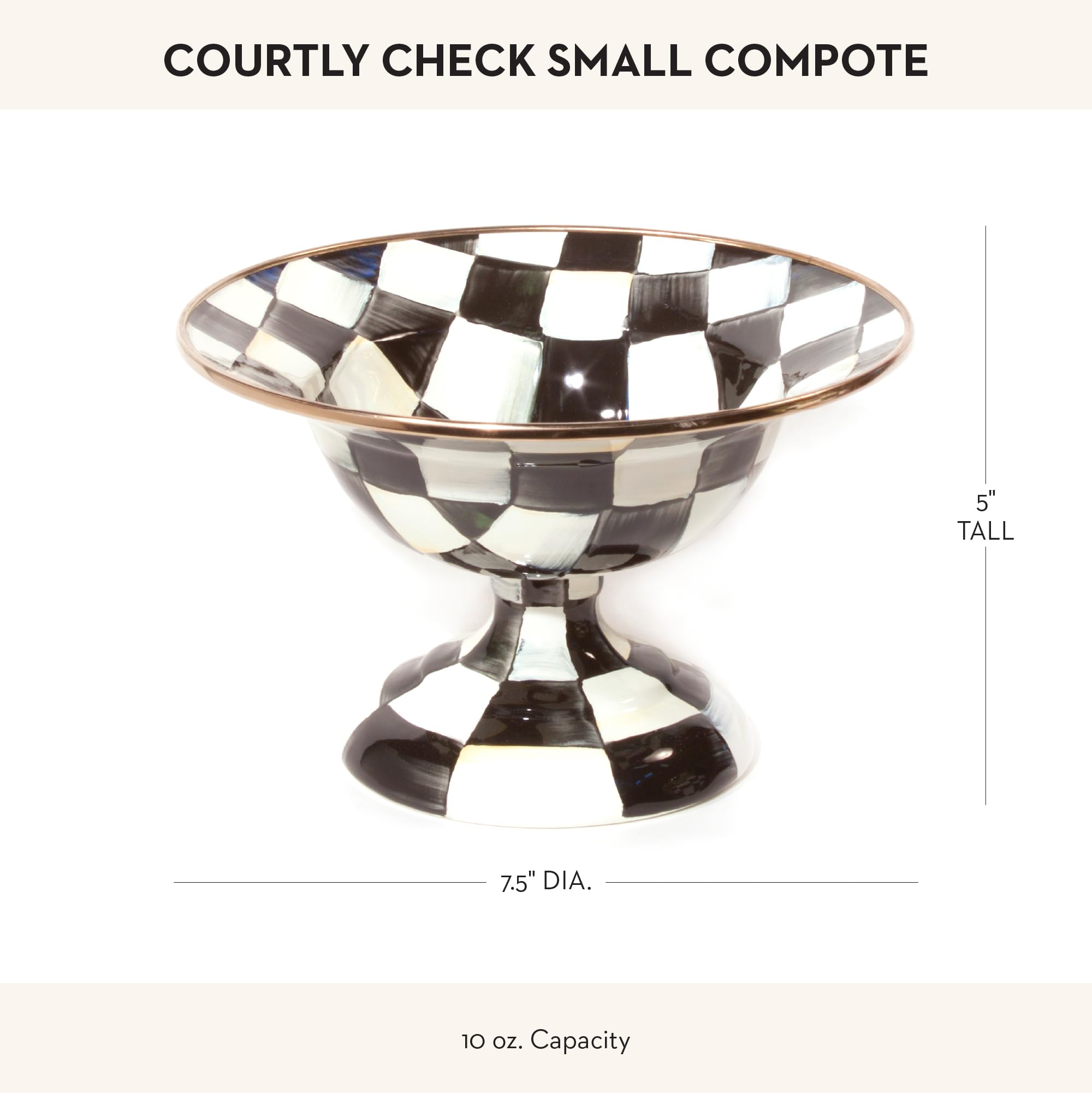Amazon.com: MACKENZIE-CHILDS Enamel Compote, Cute Enamel Pedestal
