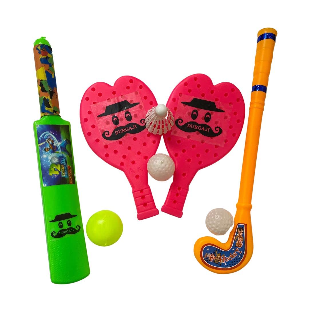 See full amazon price history chart for PRAPTI MART Super Combo Plastic BAT Ball Racket & Hockey for Kids Indoor Outdoor Toys Age 2 Year +(Green, Pink, Yellow) PRAPTI MART Super Combo Plastic BAT Ball Racket & Hockey for Kids Indoor Outdoor Toys Age 2 Year +(Green, Pink, Yellow) (B0CBG84HMF) Amazon Price History, Amazon Price Tracker