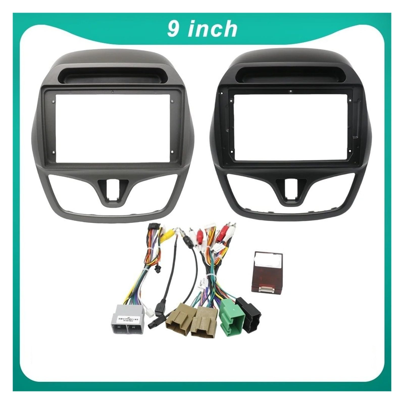 Mascherina Autoradio Cornice Stereo 9 Pollici Radio Android Cablaggio Navigazione Cruscotto Cavo Telaio Canbus per Chevrolet per Matiz per Spark per Baic per Beat 2015-2018
