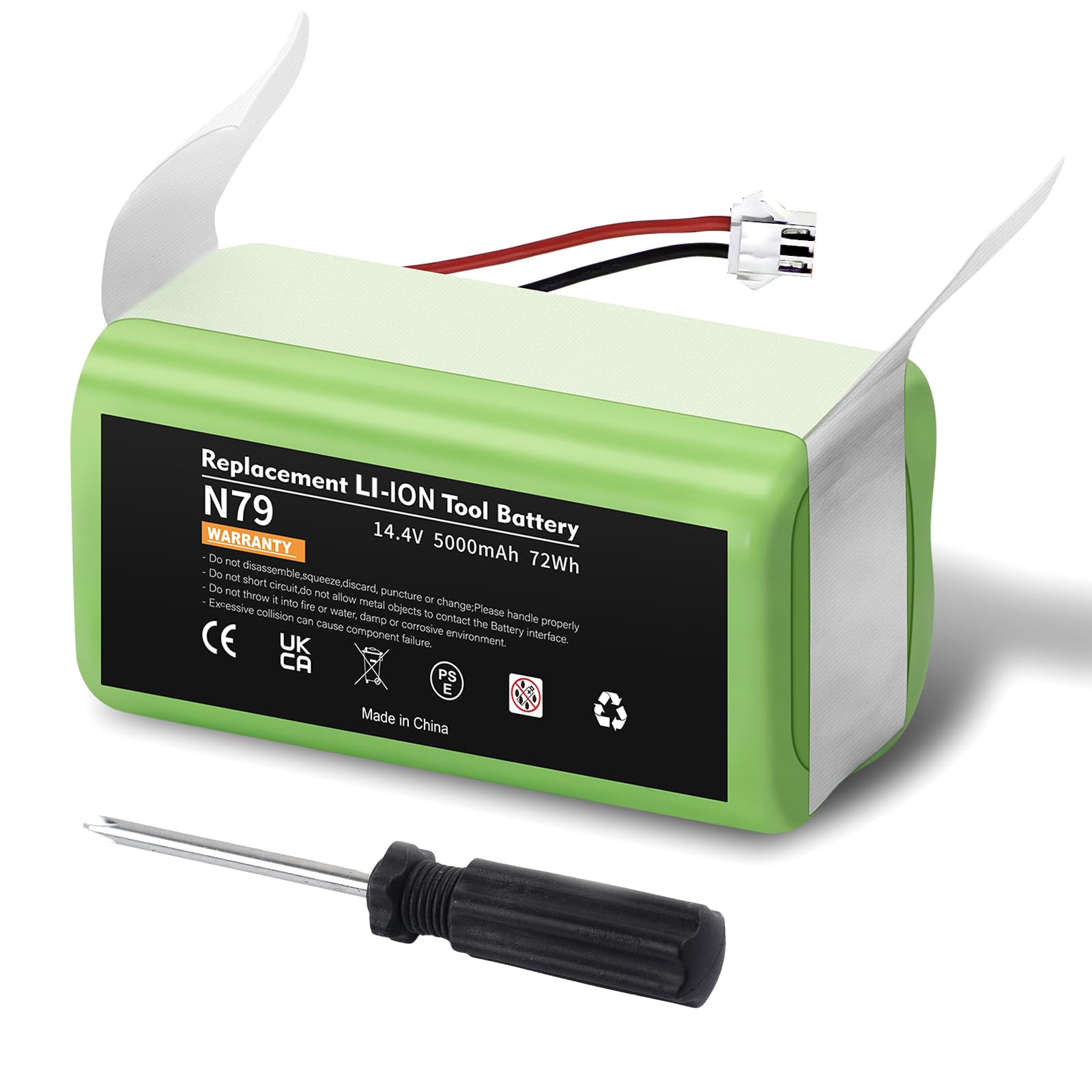 Upgraded 5000mAh 14.4v Li-ion Battery for Ecovacs Deebot N79 N79S N79W deebot 500 DN622 DN622.11 Replacement for Eufy RoboVac 11 11C 11S MAX 12 15C 15T 25C 30 30C 35C G10 R500+ Etc. Robot Vacuum