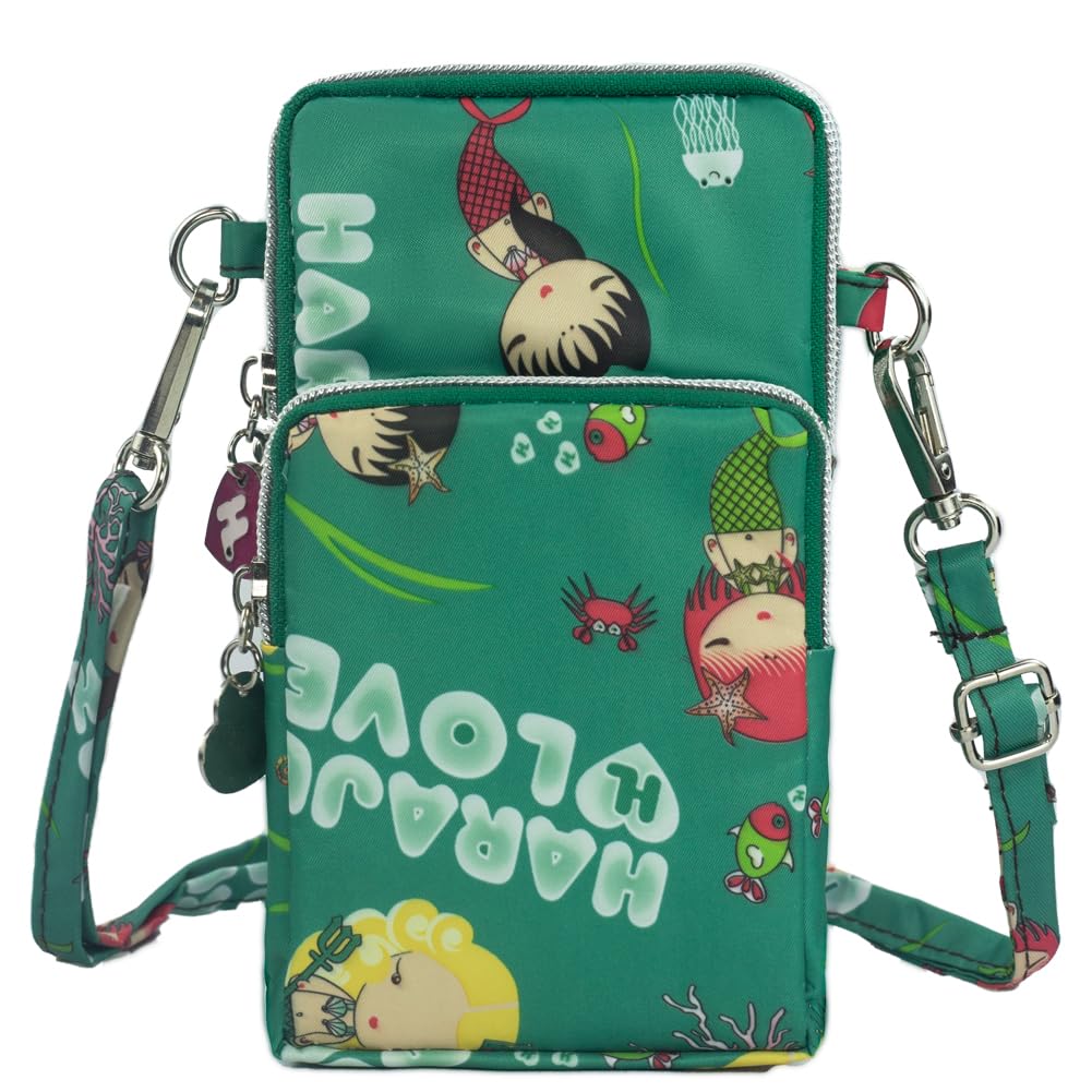 JanksCrossbody Wallet Phone Bag for Women, Nylon Small Crossbody Shoulder Bag Arm Bag