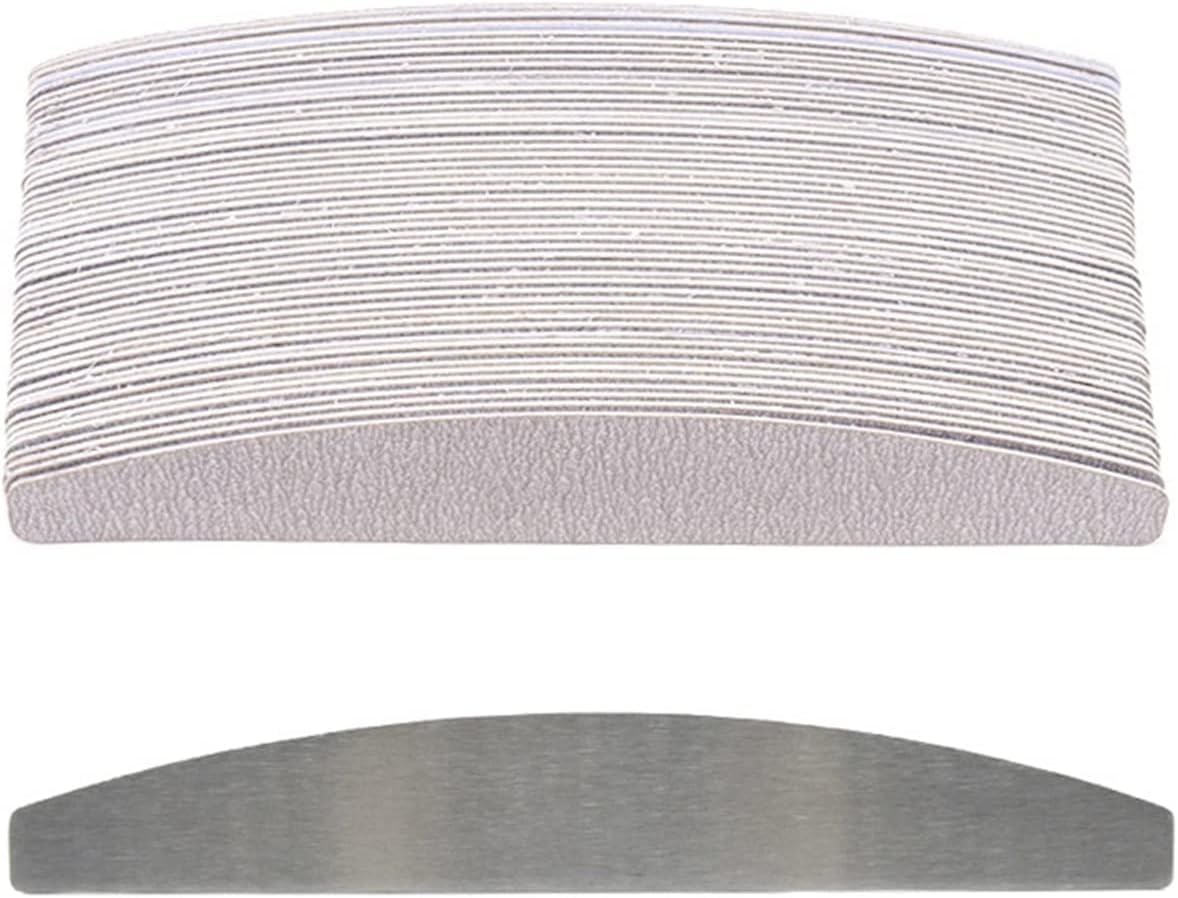 Trusttwo 50/100pcs Lime per Unghie Professionali Grigie 100 180 240 Tamponi Rimovibili alla Rinfusa con Manico in Metallo Acciaio Inossidabile Addensare La Carta Vetrata Eva, Plum