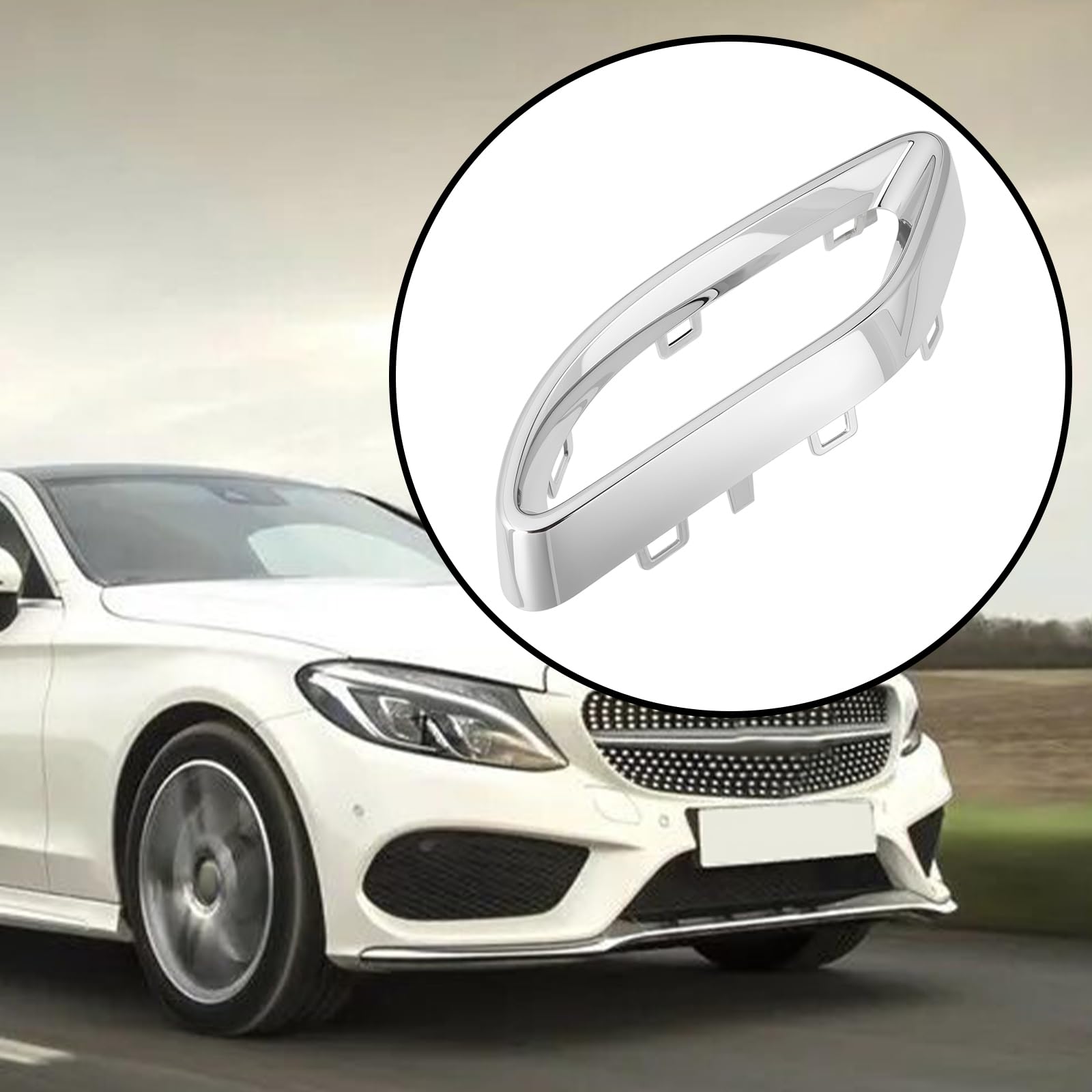 OTOTEC Embout d'échappement Gauche Compatible avec Mercedes Benz Classe C W205 W177 AMG Line 2014-2021 2058852221