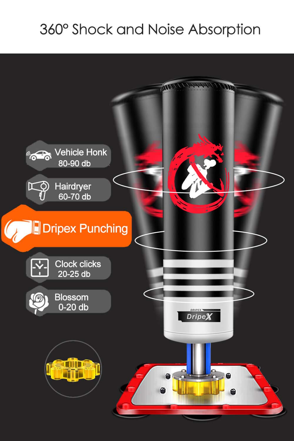 Dripex Dripex Punching Bag Base Dripex Freestanding Punching Bag