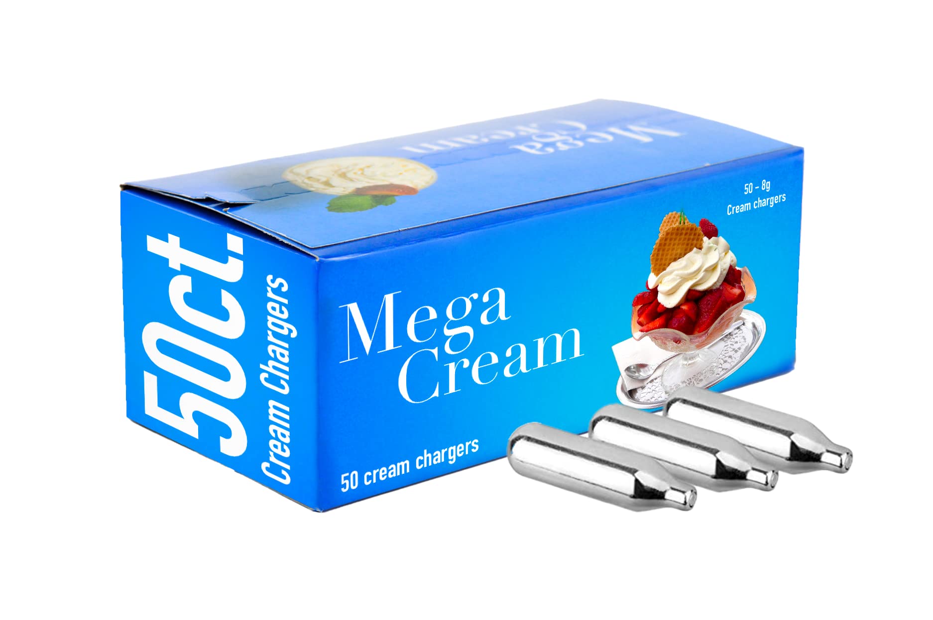 Buy MEGA CREAM Whipped Cream Chargers N2O Nitrous Oxide 8Gram