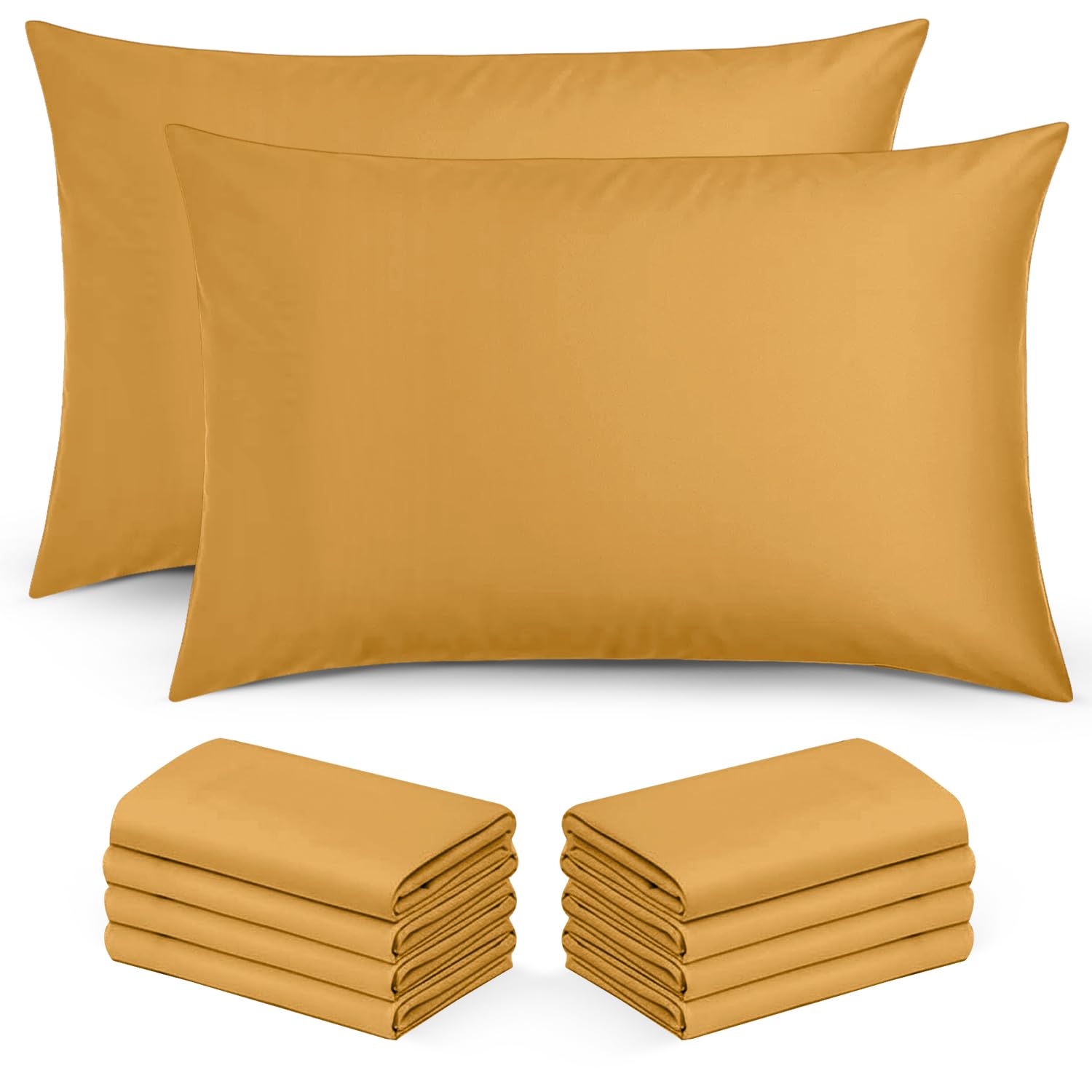 Moonlight Bedding Pillow Cases 2 Pack – Beige Pillowcases Envelope Closure Super Soft Brushed Microfiber Standard House Wife Pillow Covers, (50 X 75 CM) — view 52