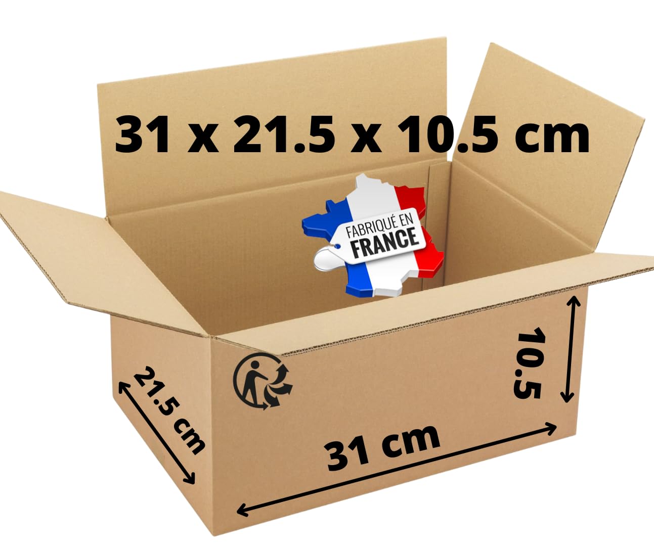 Cartons plat d'expédition 31x21.5x10.5 cm pour l'envoi de vos colis