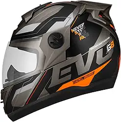 CAPACETE FECHADO PRO TORK EVOLUTION 788 G8 EVO FOSCO GRAFITE - LARANJA TAM. 56