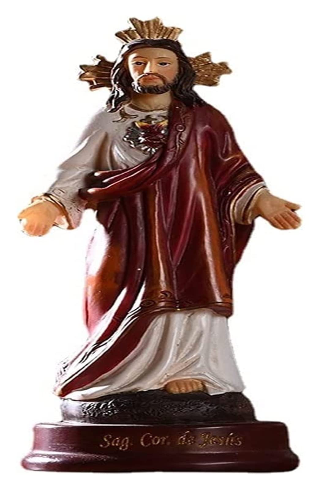 Figura coleccionable, estatua de regalo, adorno de escritorio for decoración de la oficina en el hogar, decoración del hogar, estatuilla religiosa de Jesús, iglesia cristiana de resina de Jesús, adorn